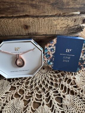 Bomb Party June 2025 Birthday Collection Rose Gold Teardrop Necklace -